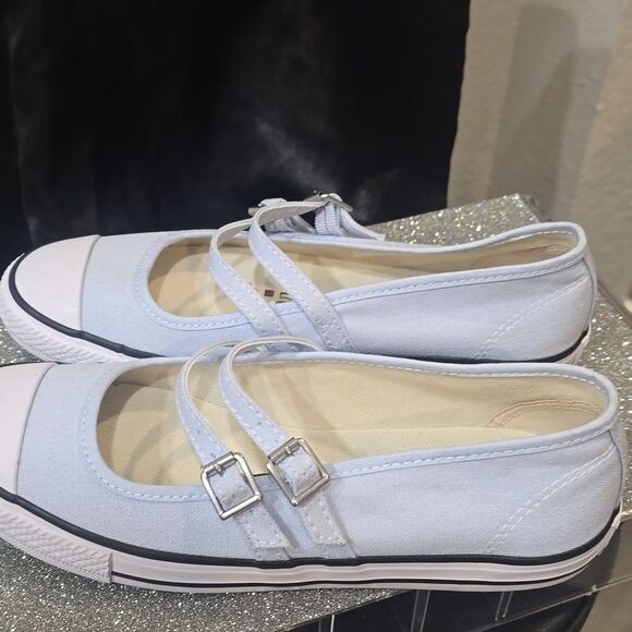 Converse All Star Dainty Mary Jane Sneakers- Wet Stone/Sugar Berry/White - Picture 9 of 12